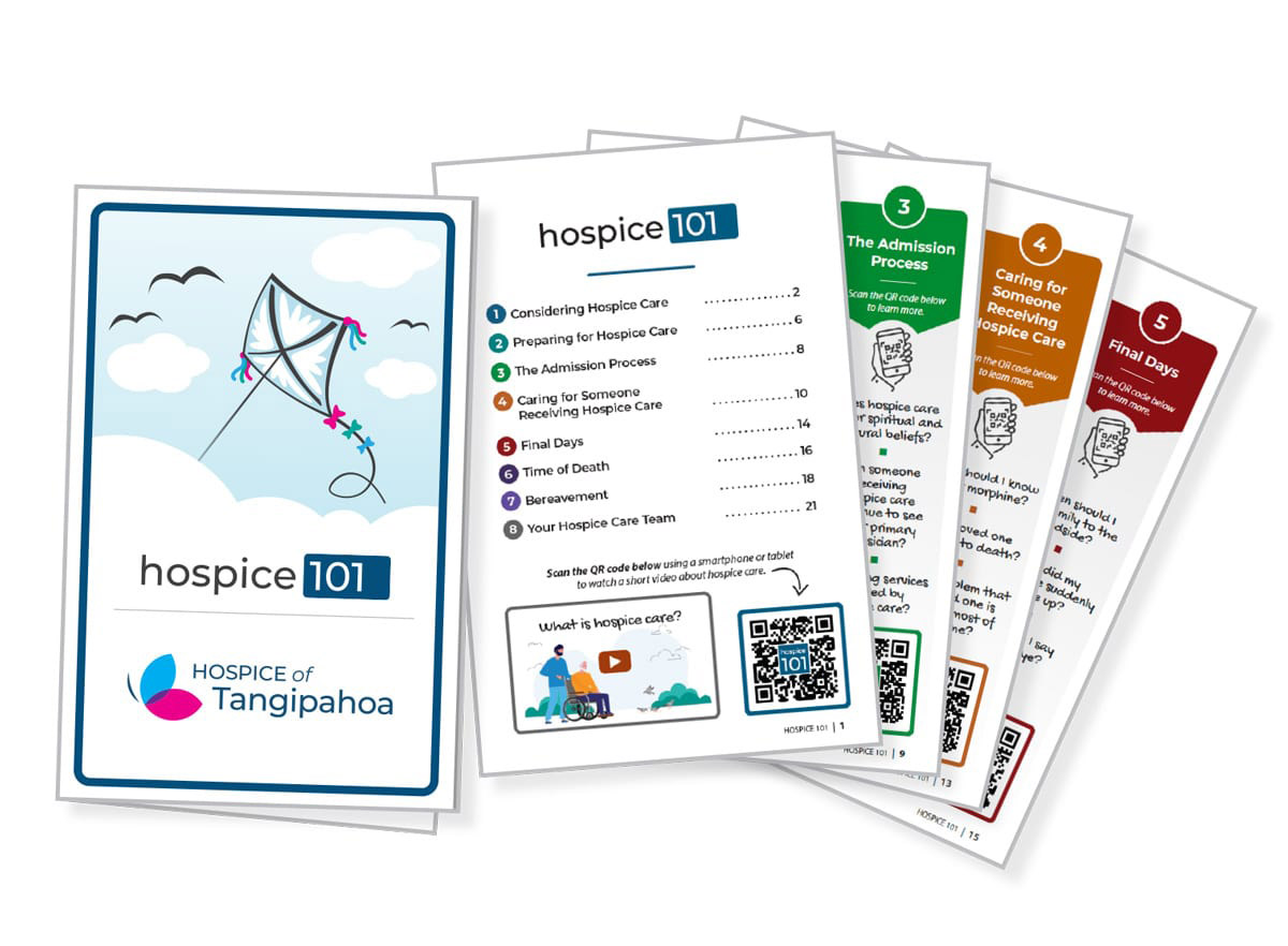 open pages of the hospice 101 booklet